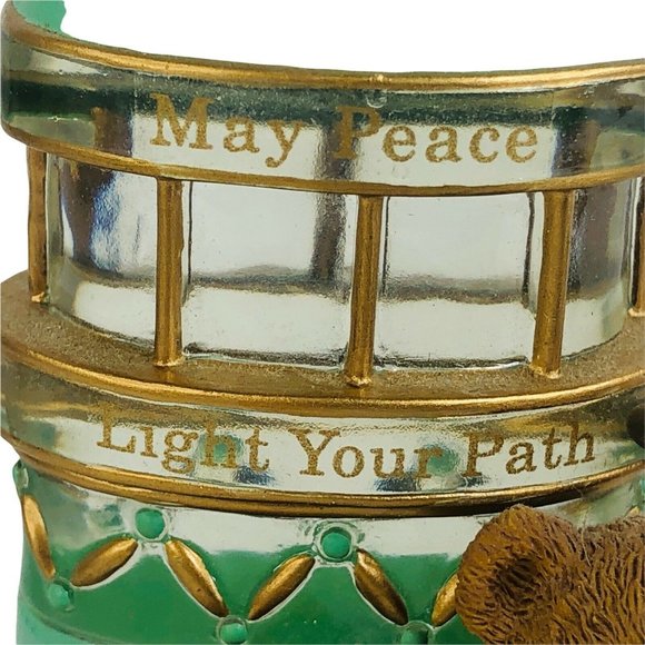 May Peace Light Your Path Figurine Bearers of Light Collection Bear Lighthouse - Picture 3 of 11